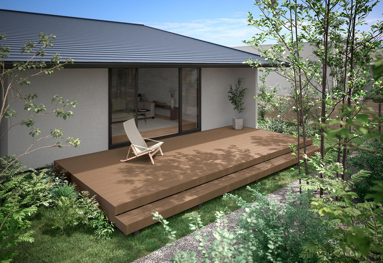 樹ら楽_柾目タイプ_ライトウッドW_施工例(外観)