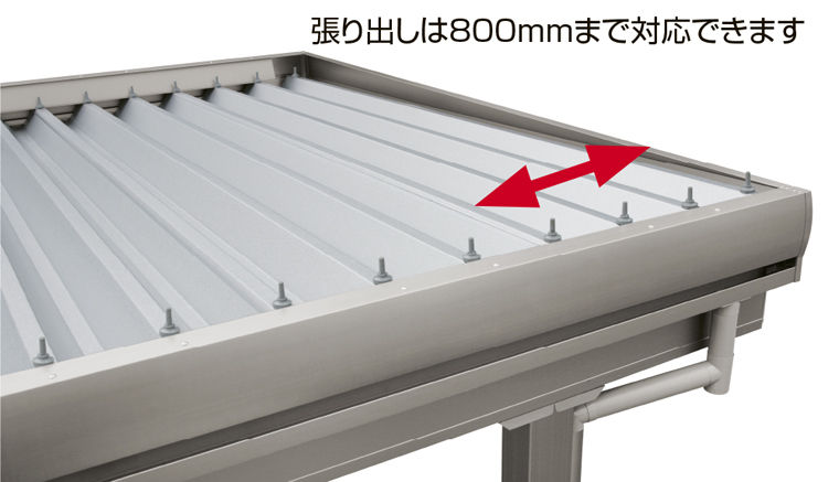 BY-2型_屋根材にはｽﾁｰﾙ折板を採用し､積雪や強風にも耐える強度を実現｡