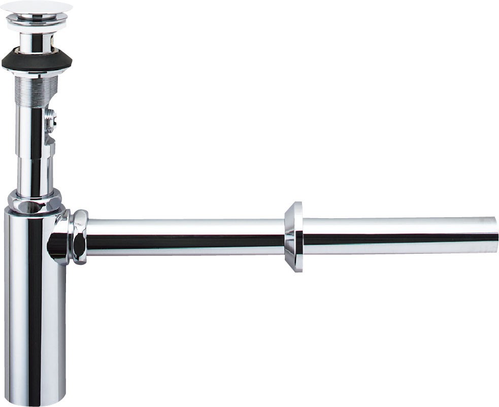 ポップアップ式排水金具(ワイヤータイプ・呼び径32mm)_壁排水ボトルトラップ(排水口カバー付)