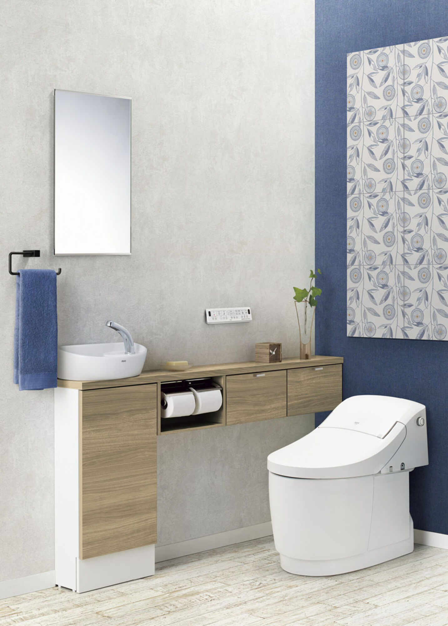 流線的なデザインでトイレ空間を演出、キレイ機能も搭載したプレアスシリーズ_プレアスLSタイプ