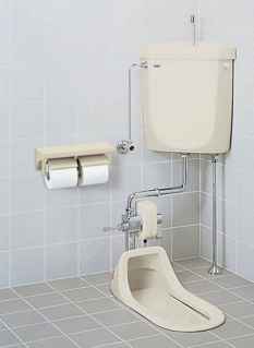 和風簡易水洗便器_トイレーナFセット_大便専用設置例