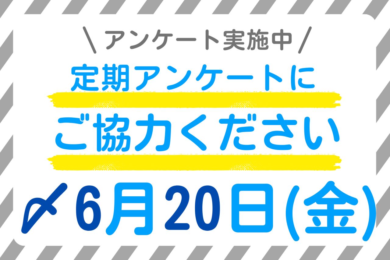 アンケート実施中